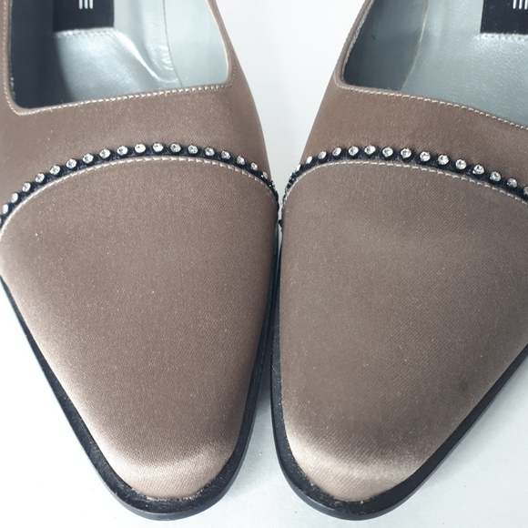 Evan Picone Satin Pointed Toe High Heel Shoe 8 - Picture 3 of 12